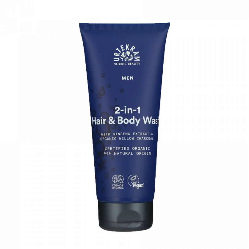 Мужской гель для мытья волос и тела 2 в 1, Urtekram