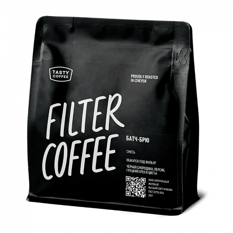 Кофе для фильтра в зернах "Батч-Брю", 250 г, Tasty Coffee